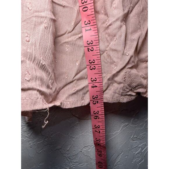 Sim & Sam pink babydoll ruffle tiered mini dress womens large cottagecore boho - Picture 9 of 9